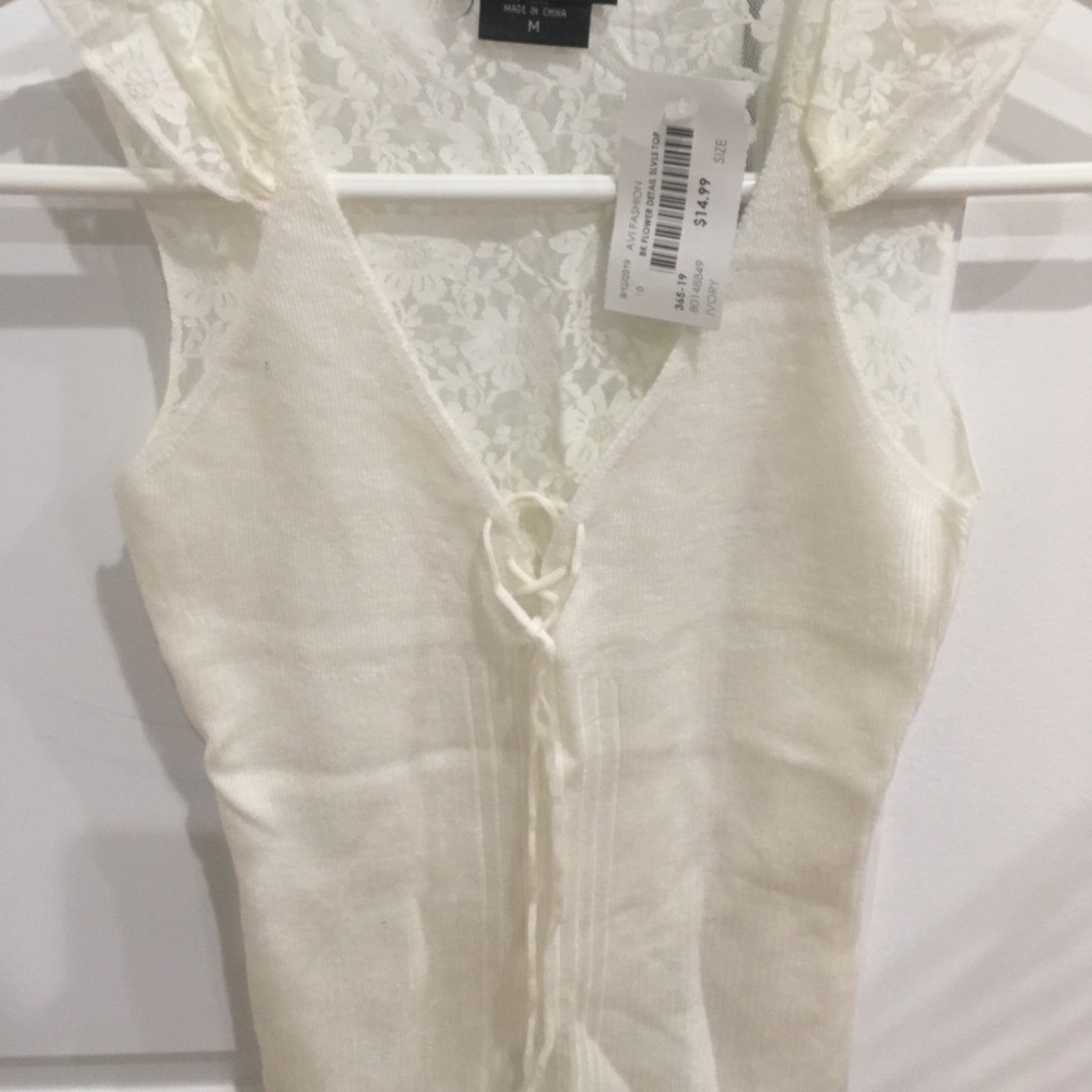 Baby Blue lace cream top